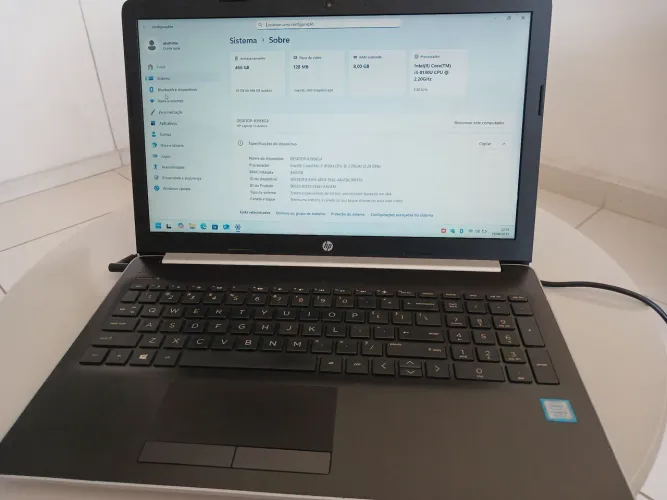 Notebook HP 15-da0032wm - Core i3-8130U 8GB ram 500GB SSD W11