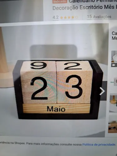 Calendário em blocos
