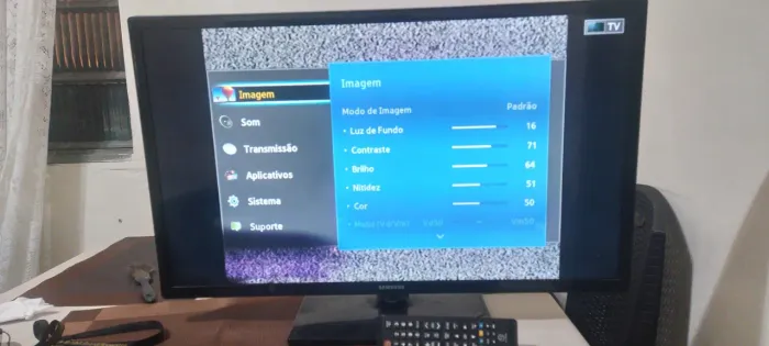 Tv sansung led 28"vendo ou troco por ps2