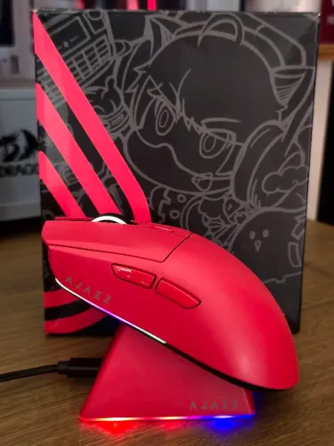 Mouse Gamer Sem Fio Ajazz AJ139 V2 MC - Com Dock de Carregamento RGB