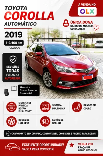 Toyota Corolla XEI 2.0 Flex 16V Aut. 2019