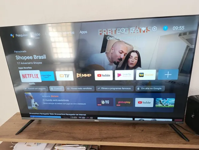 Smart TV 50? 4K LED Philco P50EAA UHD Android TV Chromecast Borda Infinita