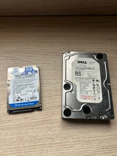 Lote 2 HDs para Retirada de Peças (Sucata) - WD 1TB e 500GB