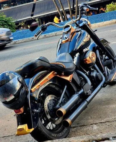 Harley-Davidson Softail Deluxe 2008 1600cc Custom Preta - Impecável