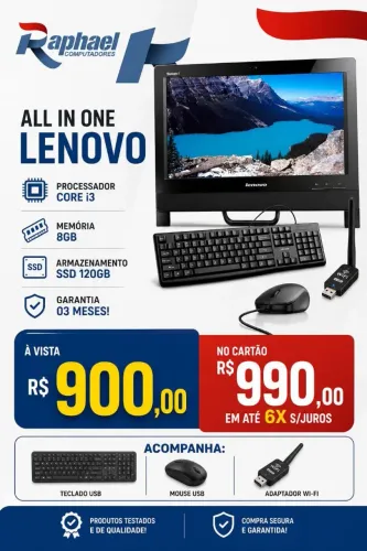 ALLINONE LENOVO i3 completo 