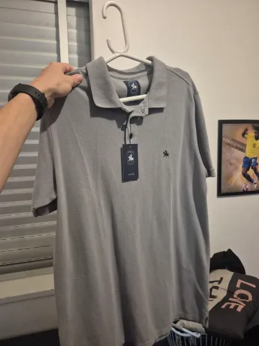 Camisa Polo Masculina Polo Classic Cinza Nova Com Etiqueta