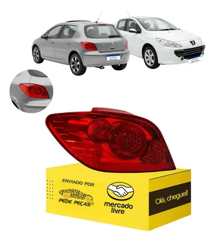 Sinaleira Traseira Peugeot 307 Hatch 2007 08 09 10 A 2012 Le Esquerdo/motorista