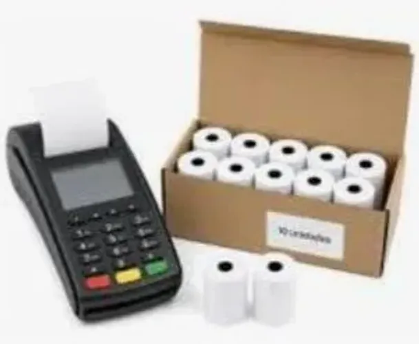 Vendo caixa com 150 bobinas para maquininha de cartão