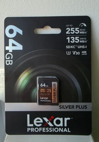 Cartão De Memória Lexar 64gb 4k V30 255mbs Profissional