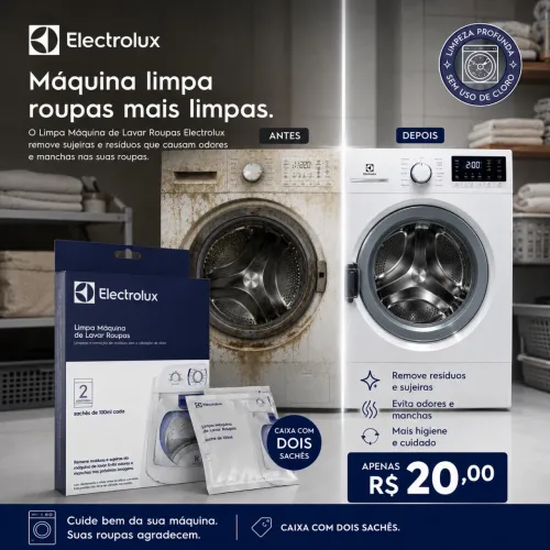 Limpa Máquina De Lavar Roupas Original Electrolux C/ 2