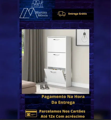 GRANDE PROMOÇÃO SAPATEIRA 03 PORTAS SOLUZIONE   ENTREGA GRATIS ACEITA CARTÃO