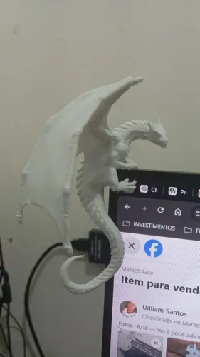 Dragão 3D para Monitor  Enfeite Gamer Exclusivo