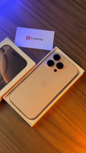 IPHONE 16 PRO DESERT - 128GB - 92% - COM GARANTIA | LOJA FÍSICA SMARTIFY - CURITIBA.