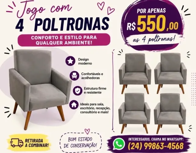 4 poltronas