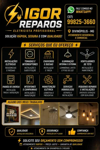 Eletricista/ marido de aluguel em Divinópolis