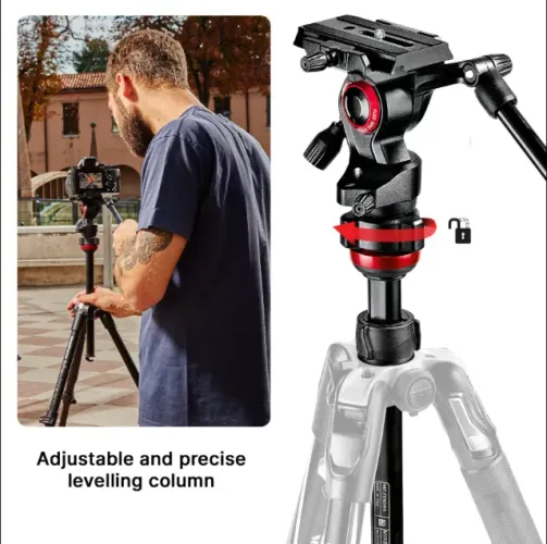Tripé Manfrotto MK290LTA3-V 290 com cabeça Befree cor preta