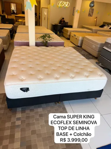 Cama SUPER KING ECOFLEX SEMINOVA TOP DE LINHA - ENTREGO