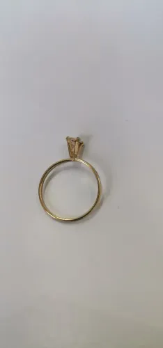 Anel Solitário Banhado Ouro 18k