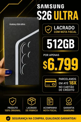 Samsung S26 ULTRA 512Gb - Novo lacrado com Garantia Samasung!!!