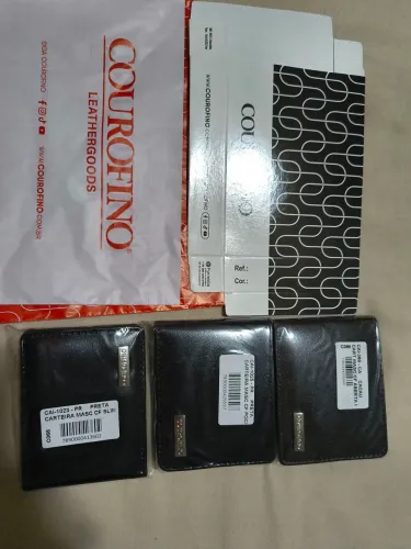 Carteira masculina couro fino