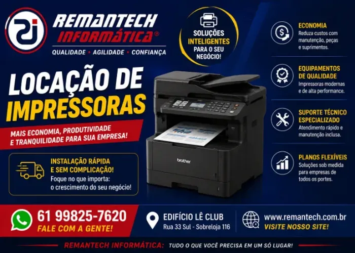 Locação de impressoras multifuncionais e scaners p/ empresas Brothers Samung todas marcas