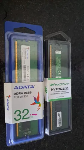 Memórias ddr4 de 32 giga