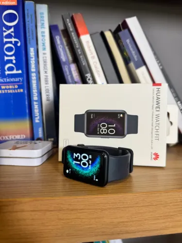 Huawei watch fit SPECIAL EDITION (perfeito) + pulseira de couro