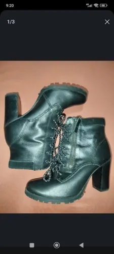 Bota de couro cravo e canela 