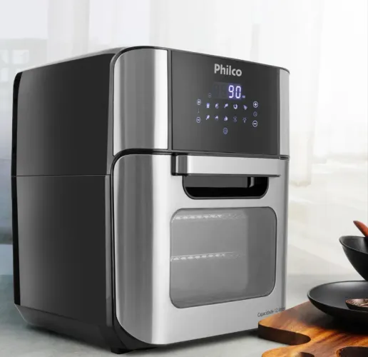 Fritadeira Elérica Air Fryer Oven Philco Pfr2200 12 litros 4 Em 1 1800w Cor Preta