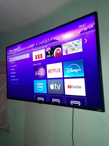 Smart TV 43? PHILCO Roku - Android TV - Completa, Estado de Nova