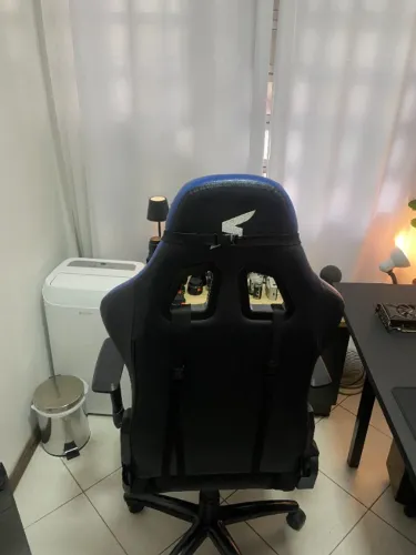 Cadeira Gamer SuperFrame Hunter - Azul e Preto (Confortável e Regulável)