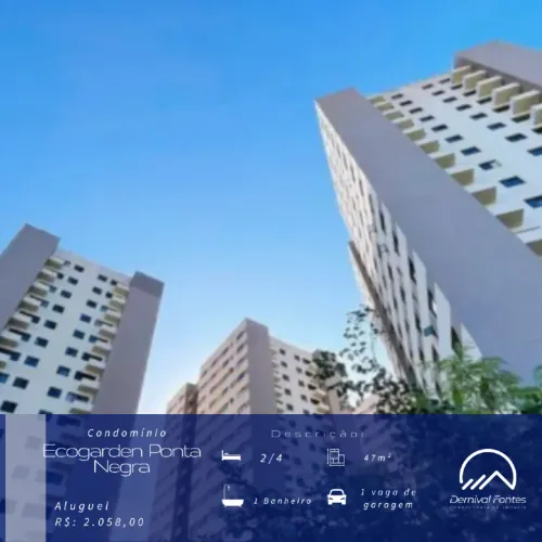 Apartamento para Locação no Condomínio Ecogarden  Conforto e Qualidade de Vida em Ponta Ne