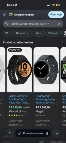 relógio samsung galaxy watch 4 usado com película 