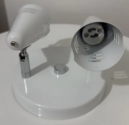 Spot Duplo de Teto Branco Direcionável
