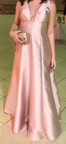 VESTIDO DE FESTA MADRINHA ROSÉ