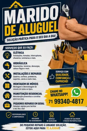 Marido de Aluguel em Salvador BA | Pequenos Reparos e Manutenção.