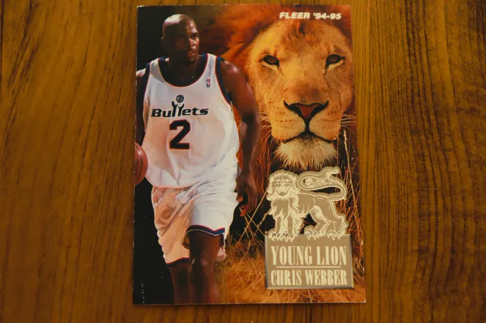 Card NBA Chris Webber - Young Lion - Fleer 1994-95