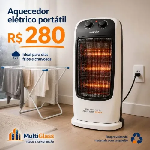 Aquecedor portátil Wanke | Auxilia na secagem de roupas