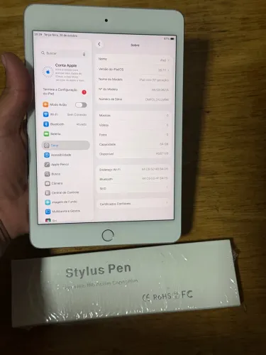iPad Mini 5 64gb + Caneta - Conservado - Envio OLX Pay - Troco e Parcelo 18
