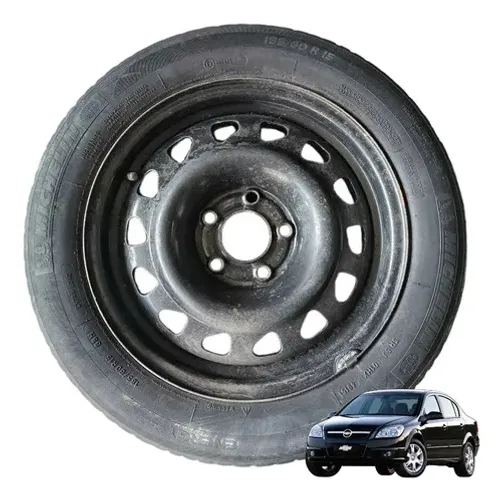 Roda Estepe Pneu Michelin 185/60 R15 5x110 Vectra 2006 Preto