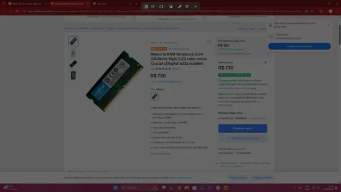 memória ddr4  16g 2666 mhz crucial  notebook