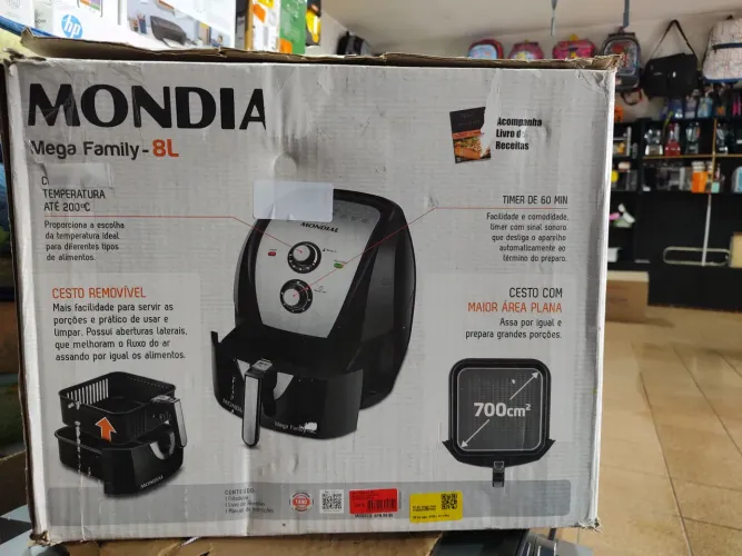 Air Fryer Mondial AFN-80-BI Preto e Inox 8L com Timer 220 volts