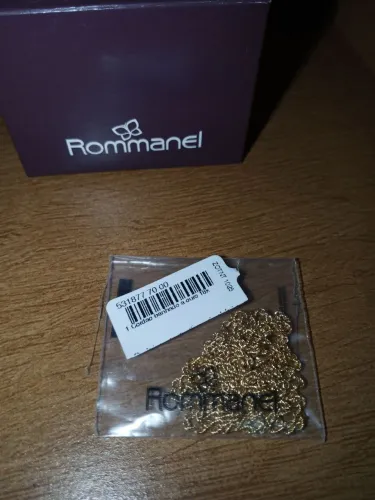 CORRENTE ROMANEL 70 CM BANHADA A OURO 18K.