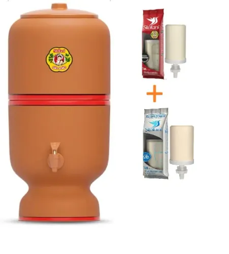 Filtro De Barro São João 4 Litros + 01 Vela tradicional + 01 Vela prata 