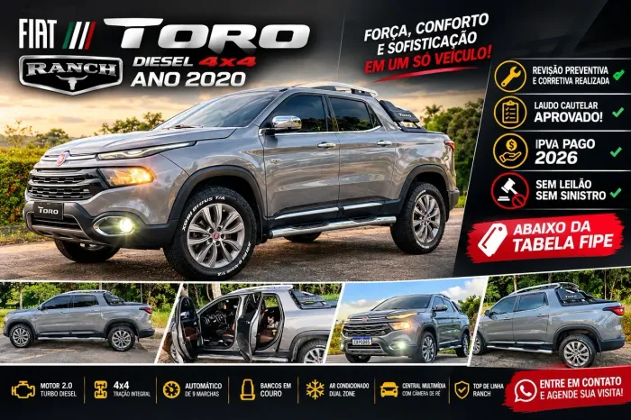 Fiat Toro Ranch 2.0 16V 4X4 Diesel Aut. 2020