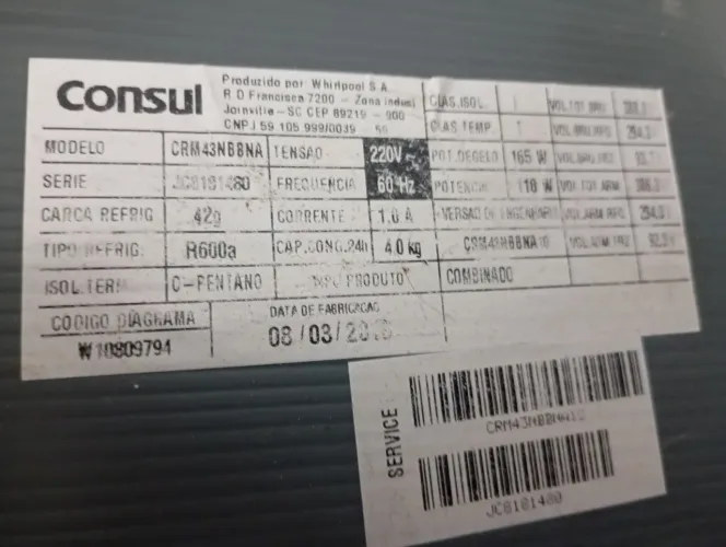 Vendo geladeira Consul