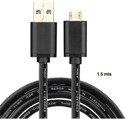 Cabo Dados Usb A X Micro B Amazon Kindle Fire 150cm - Preto