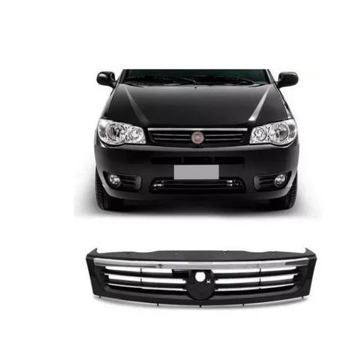 Grade superior parachoque Palio Siena Strada Economy 2010. c friso cromado sem logo ff