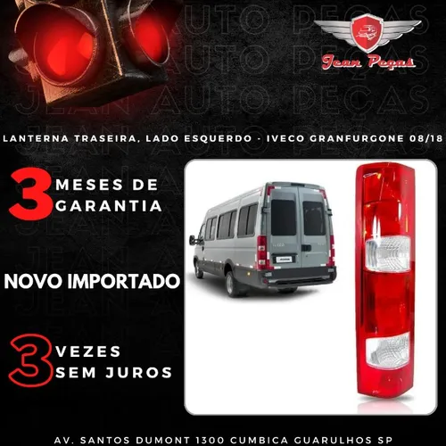 Lanterna traseira lado esquerdo - iveco granfurgone 08 a 2018