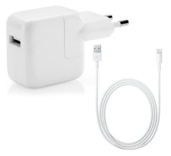 Carregador Apple Fonte e Cabo Lightning 15w iPad Novo na Caixa